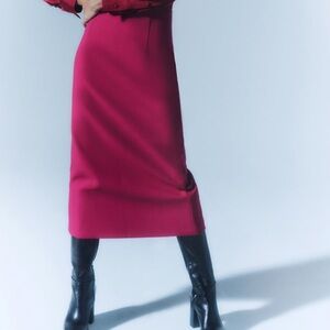 Zara • Straight Slit Skirt